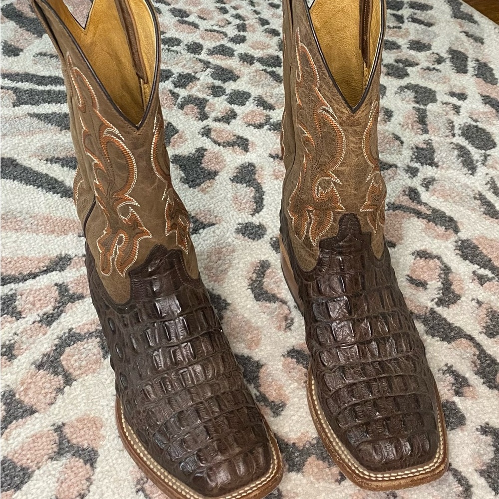 Boys Brown Leather Cowboy Boots